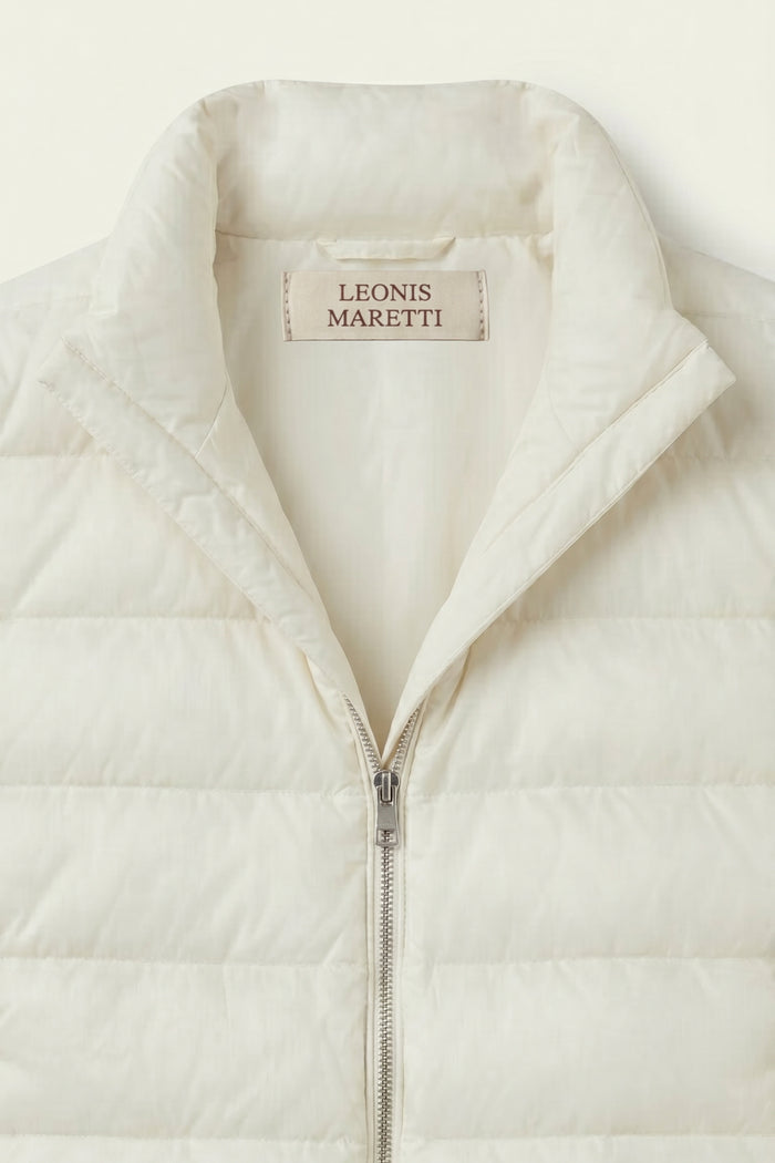 Parma Quilted Knit Hybrid Jacket Off White