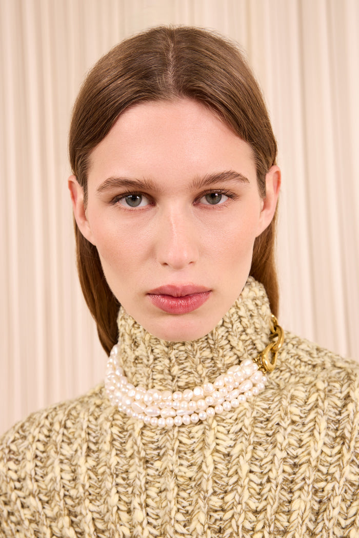 Pearl Multistrand Choker - Pearl
