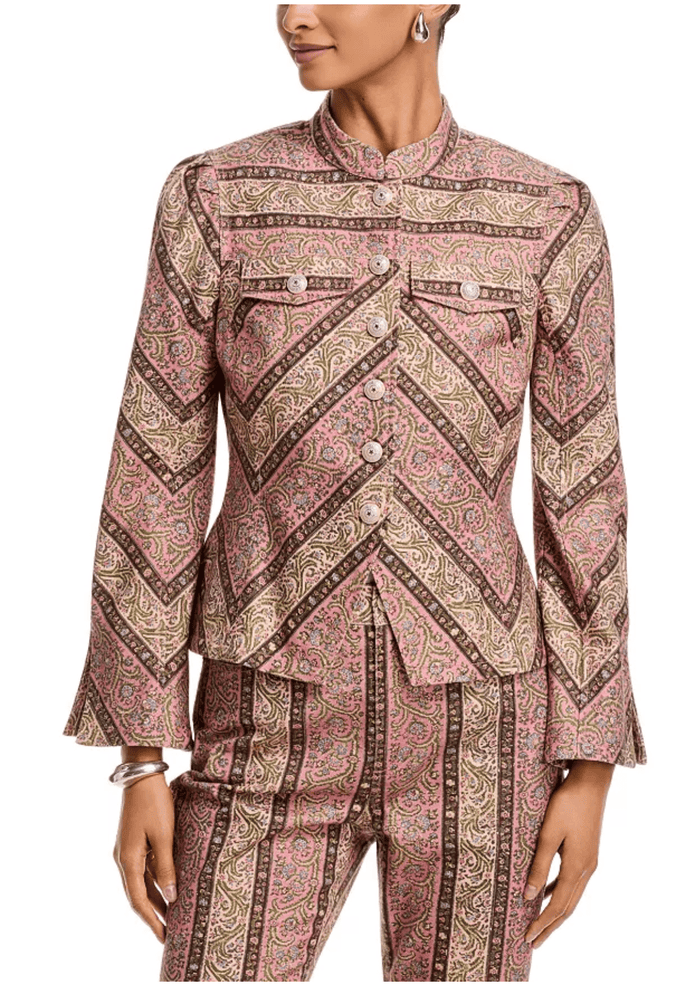 Pepper Paisley Denim Avril Jacket - Amor Lafayette