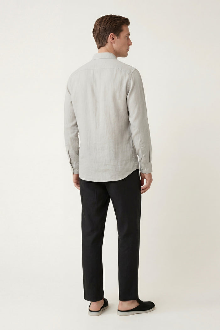 Pisa Linen Set Long Sleeve Beige/Black