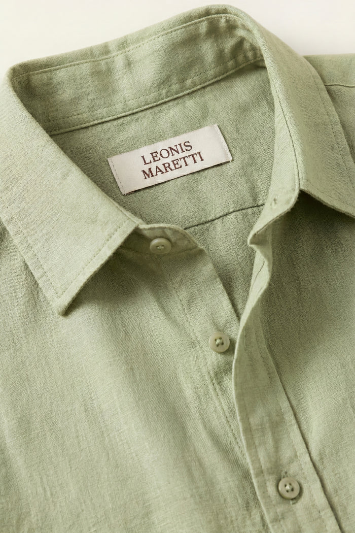 Pisa Linen Set Long Sleeve Mint Green/Black