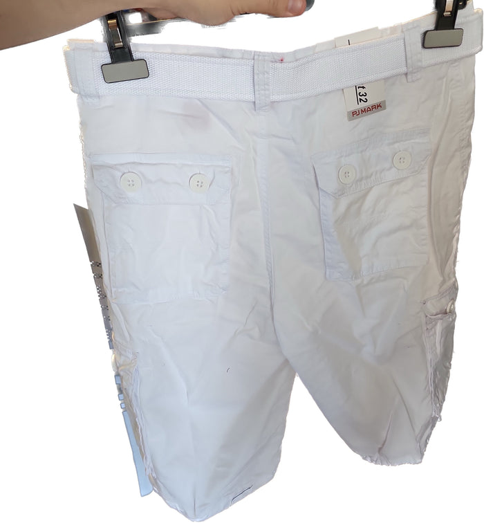 Pjmark short cargo blanc