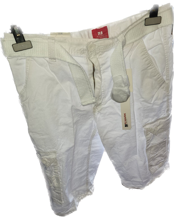 Pjmark short cargo blanc