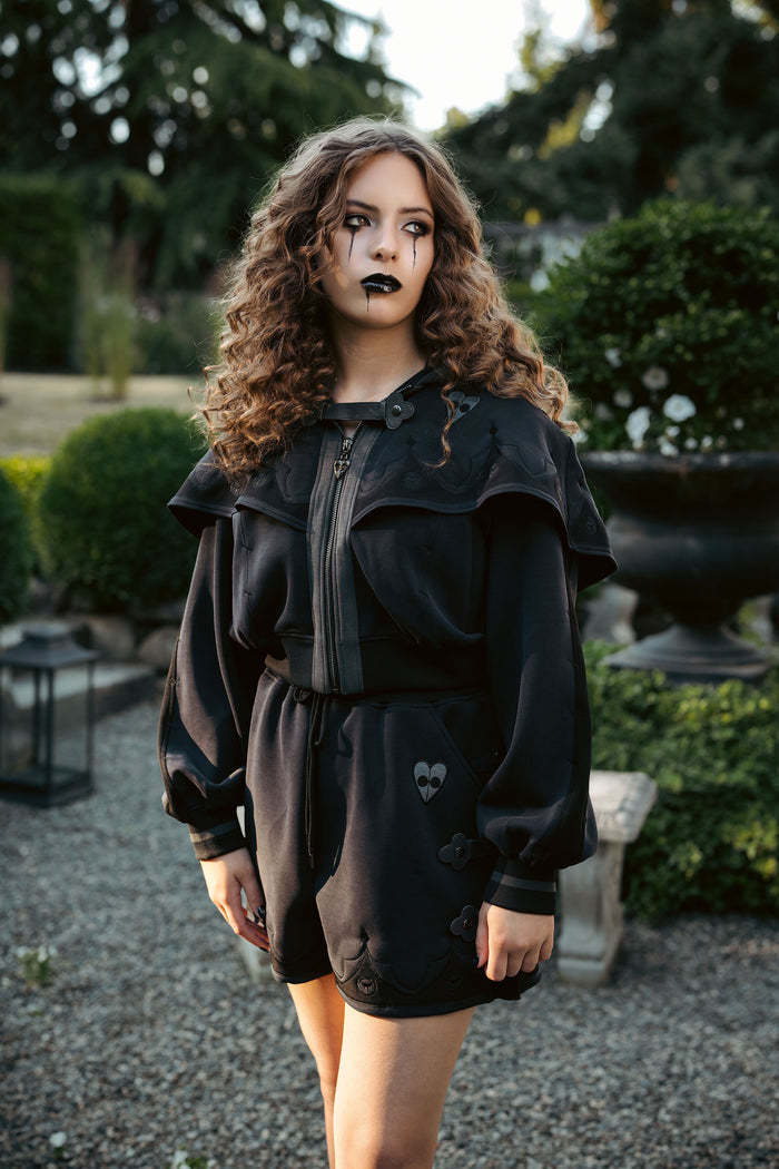 Plague Doctor Cropped Tracksuit Jacket (Limited Pre-Order)(ESD: September 20th - 30th, 2026)