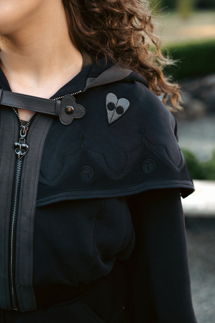 Plague Doctor Cropped Tracksuit Jacket (Limited Pre-Order)(ESD: September 20th - 30th, 2026)