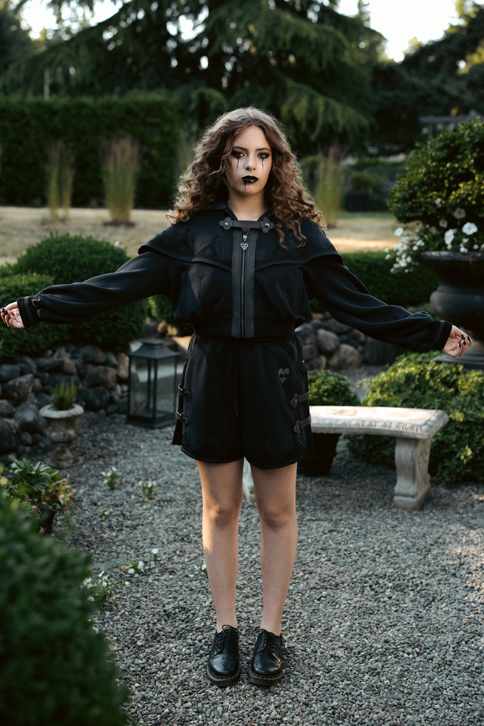 Plague Doctor Cropped Tracksuit Jacket (Limited Pre-Order)(ESD: September 20th - 30th, 2026)