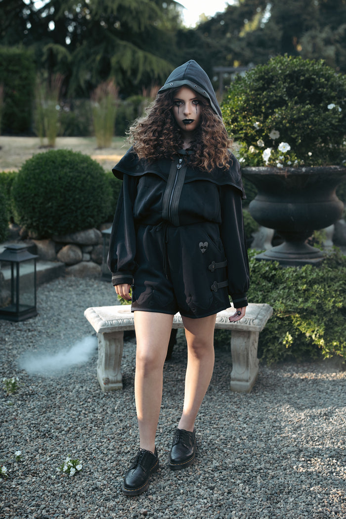 Plague Doctor Cropped Tracksuit Jacket (Limited Pre-Order)(ESD: September 20th - 30th, 2026)