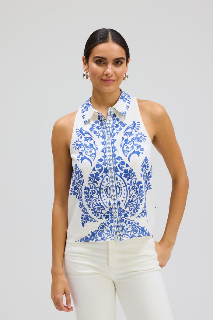 Porcelain SOLENNE TANK - Amor Lafayette