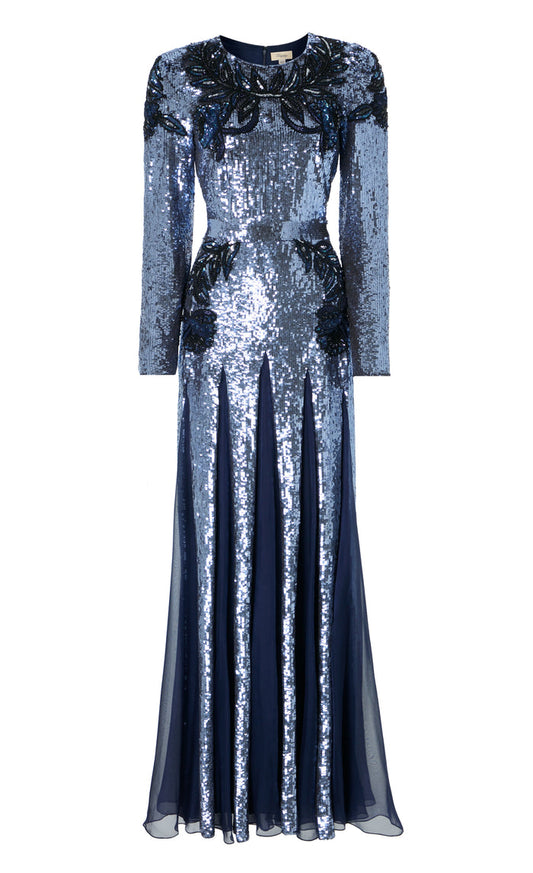 Porta Sleeved Gown - Midnight