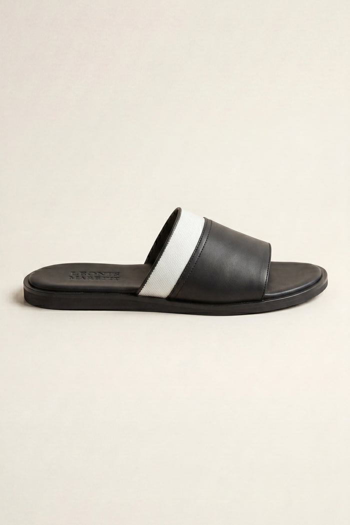 Portofino Leather Sandal Black