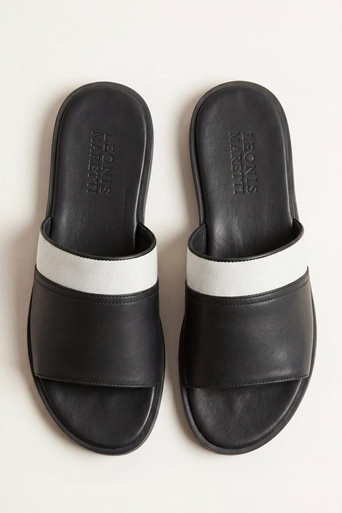 Portofino Leather Sandal Black