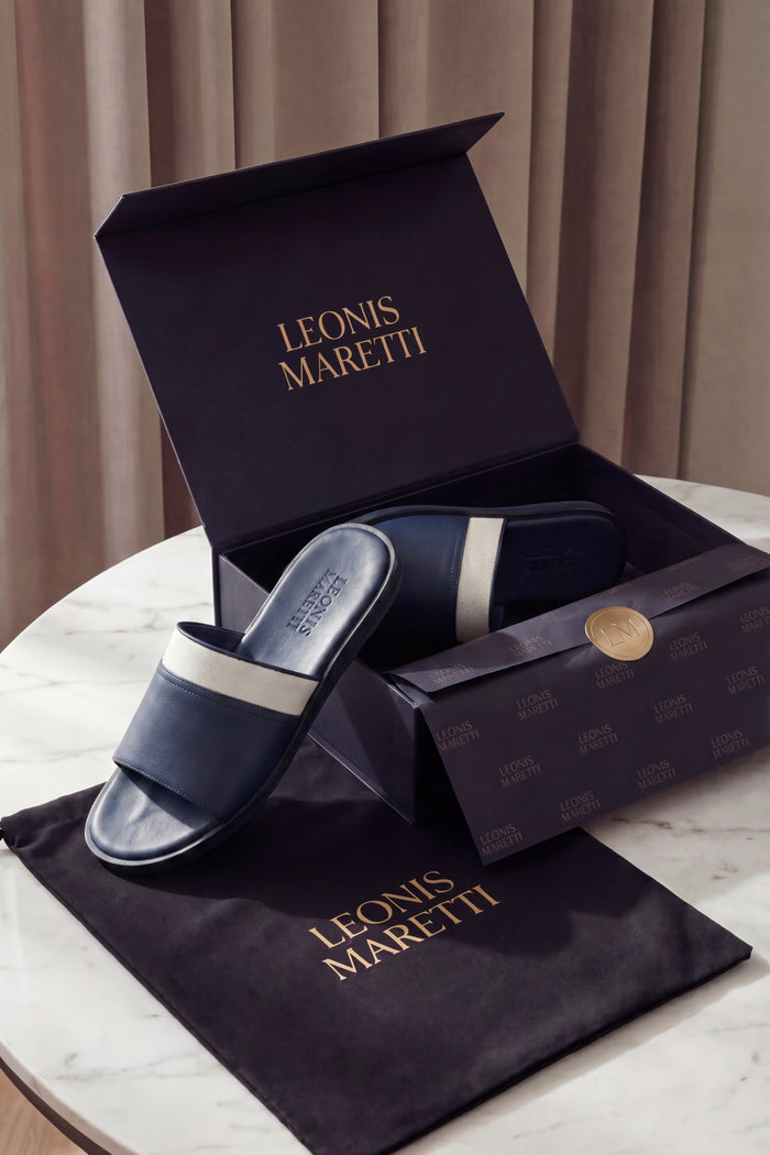 Portofino Leather Sandal Blue
