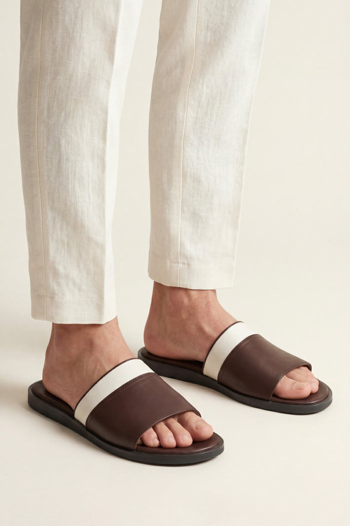 Portofino Leather Sandal Brown
