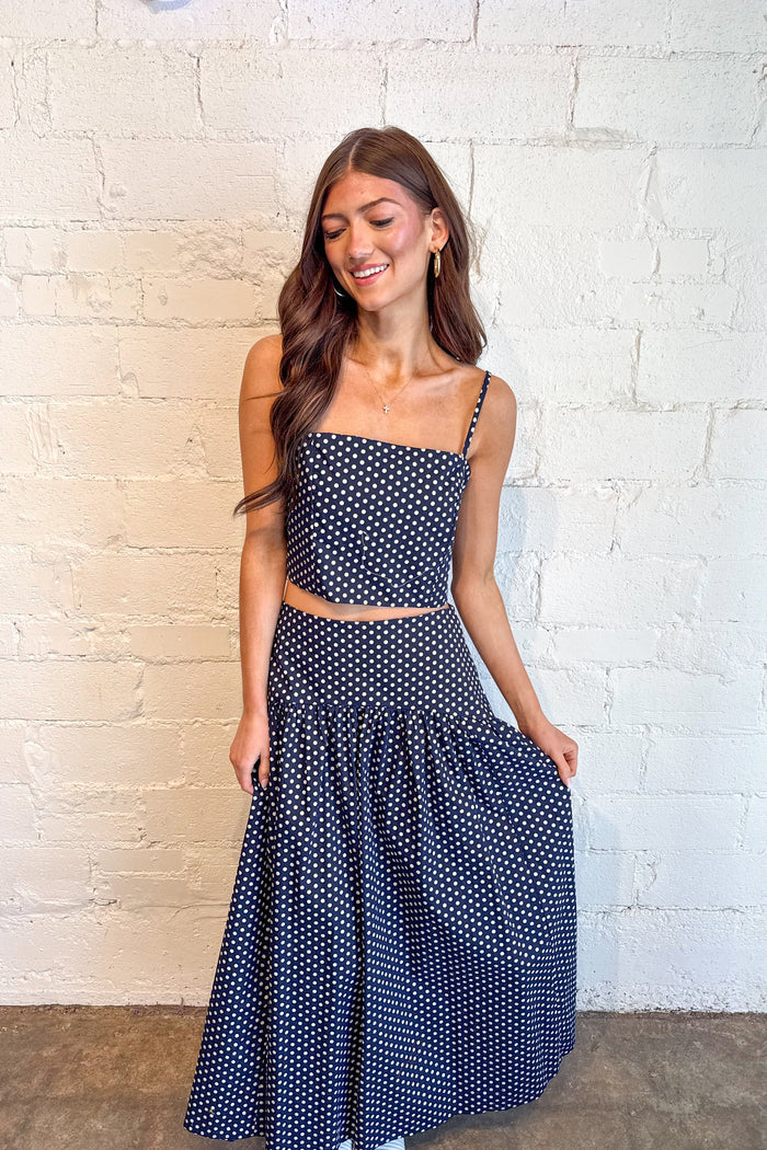 Presley Polka Dot Maxi Skirt