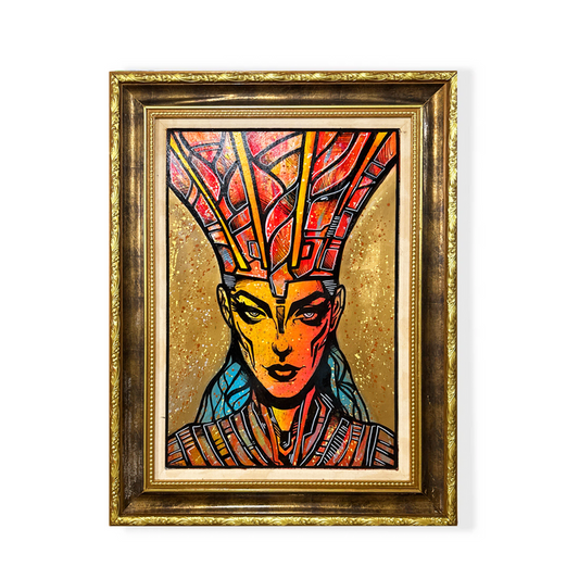 Queen of Queens Original Canvas - Gold Framed