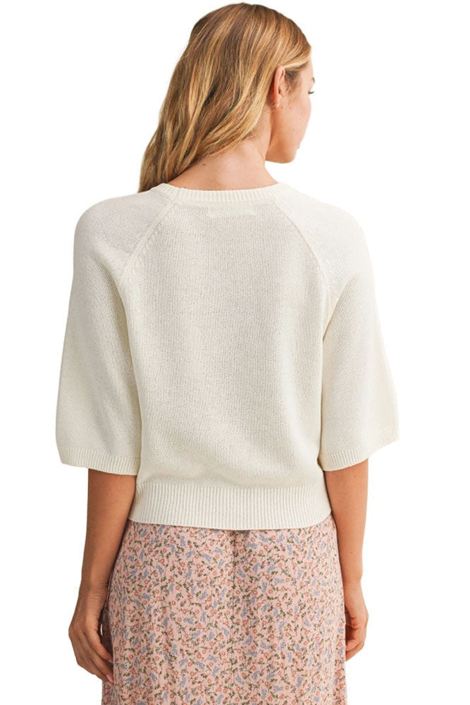 Raglan Short Sleeve Sweater