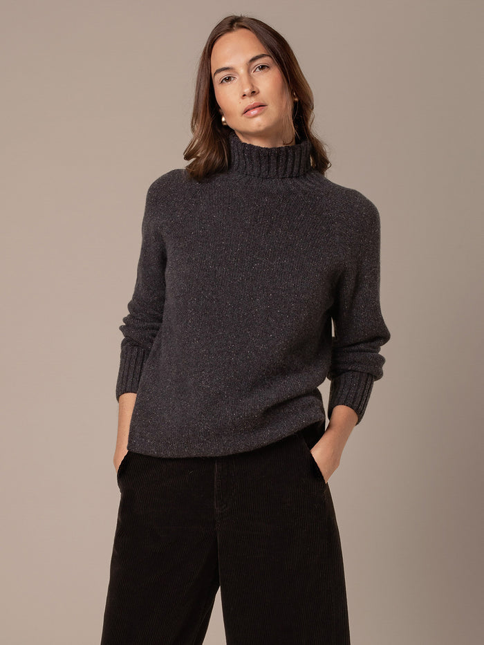 Recycled Merino Cashmere Roll Neck