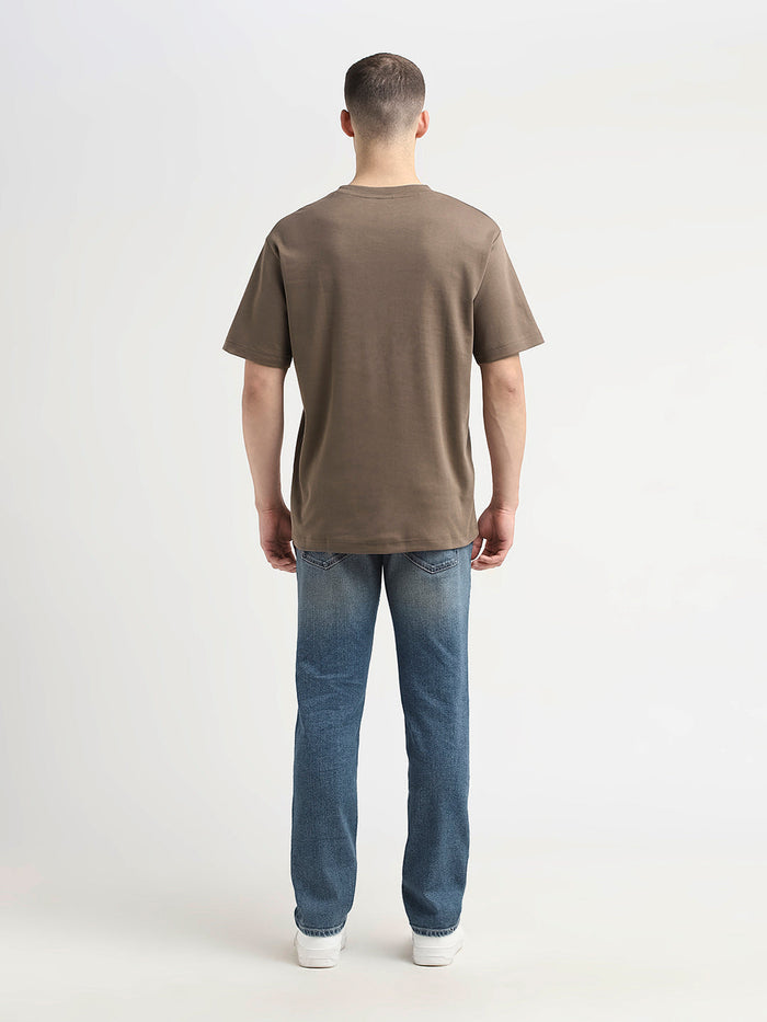 Regular Fit Crew Neck T-Shirt - Brown