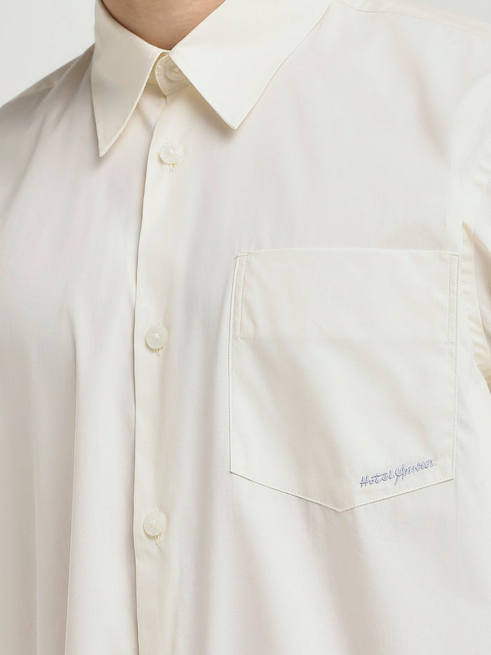Regular Fit Embroidered Text Shirt