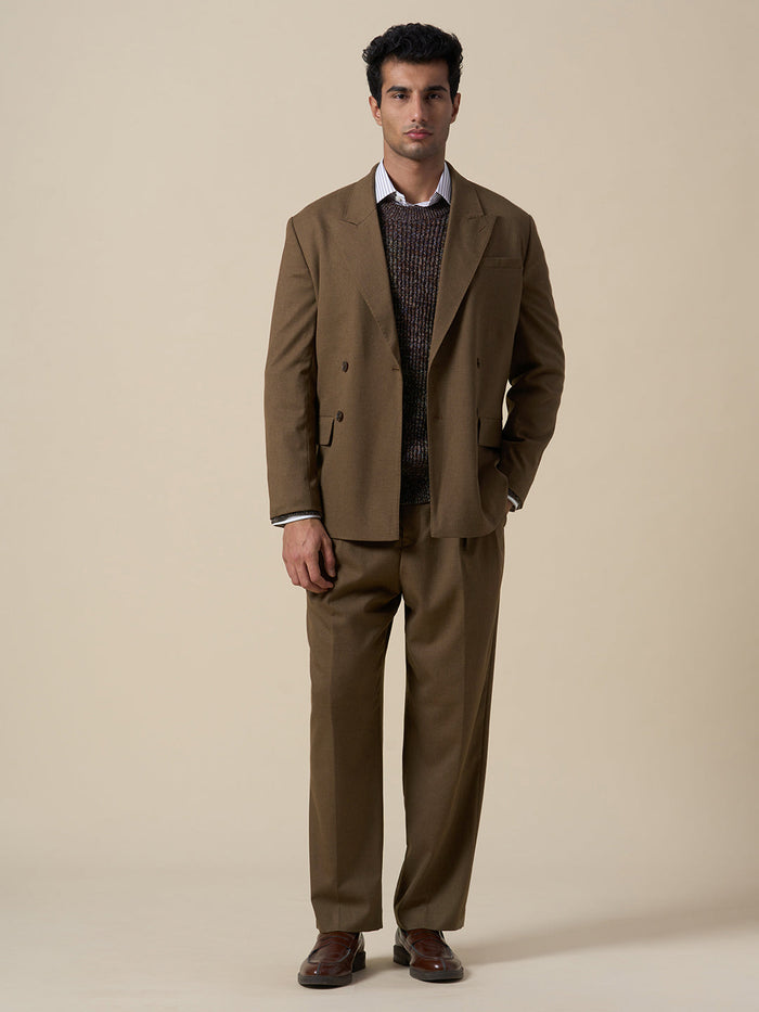 Relaxed Fit Double Breasted Blazer