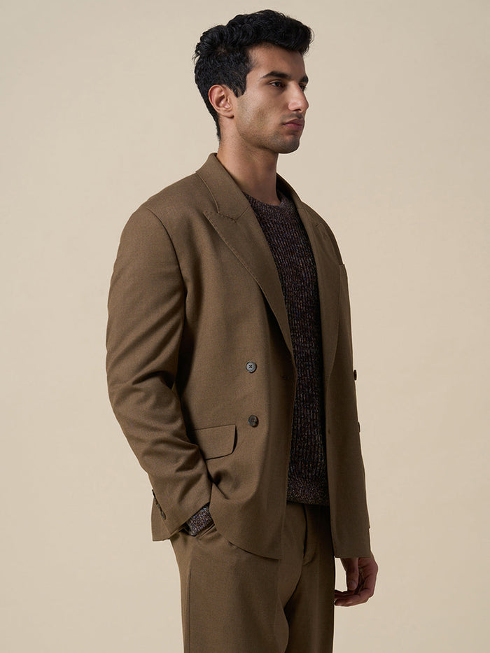 Relaxed Fit Double Breasted Blazer