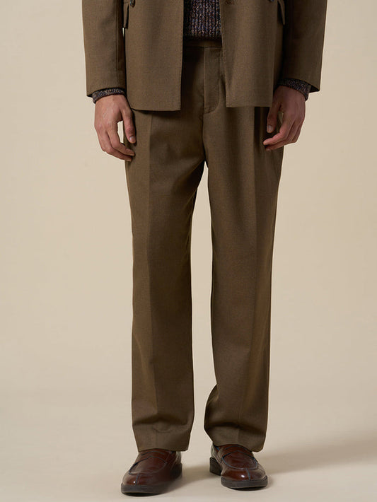 Relaxed Fit Pleated Tailored Trousers