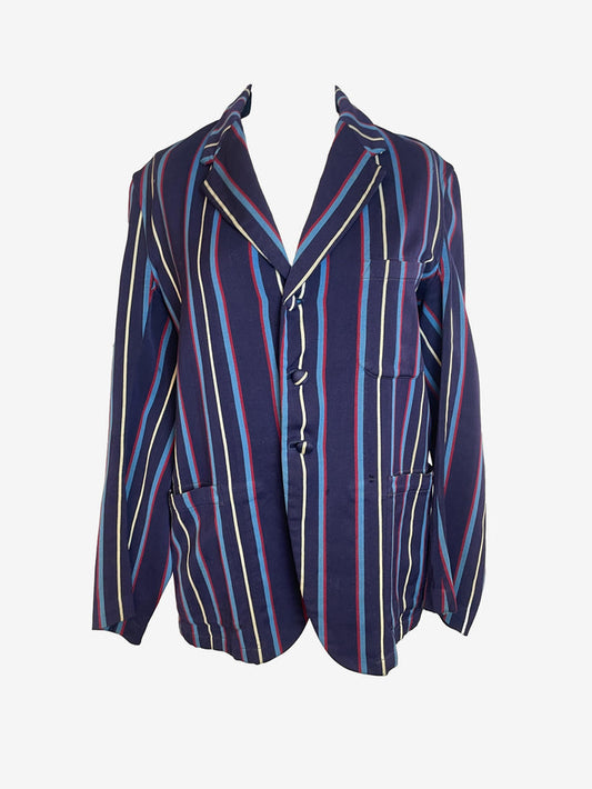 Relaxed Navy Striped Blazer image 0