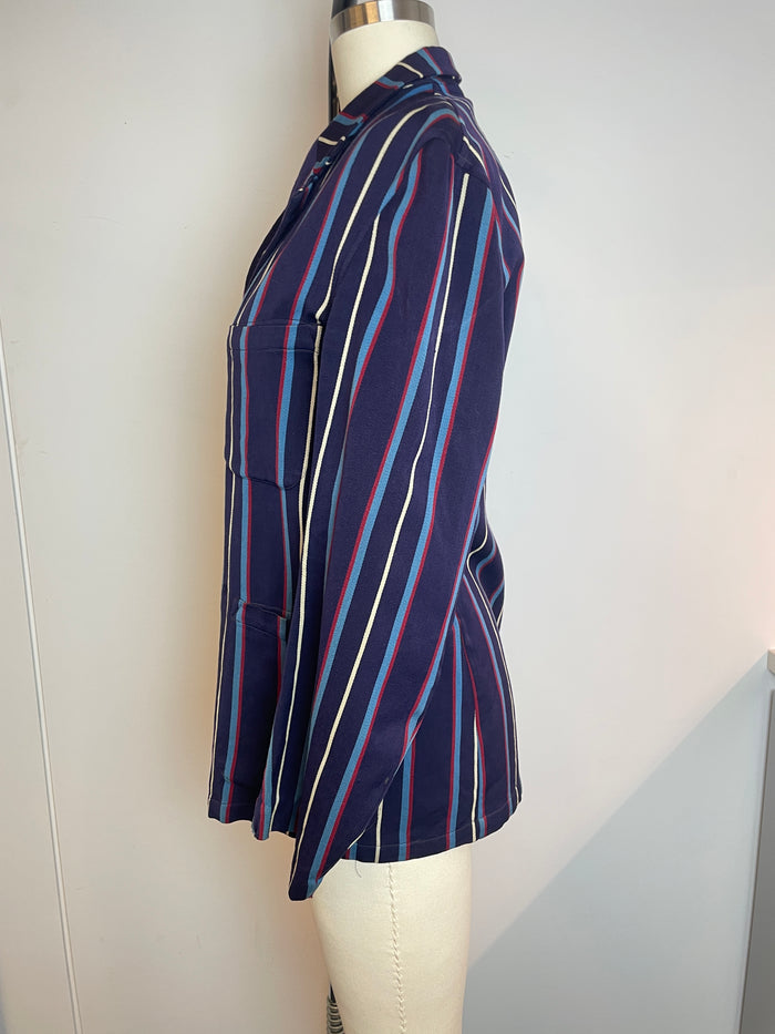 Relaxed Navy Striped Blazer image 5
