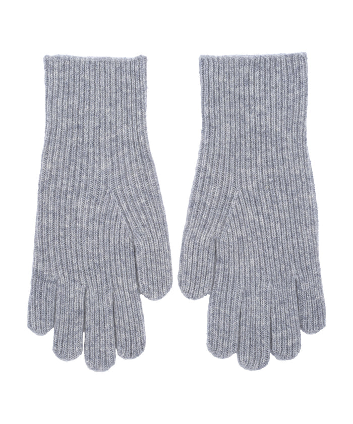 Ribbed Glove in color silver