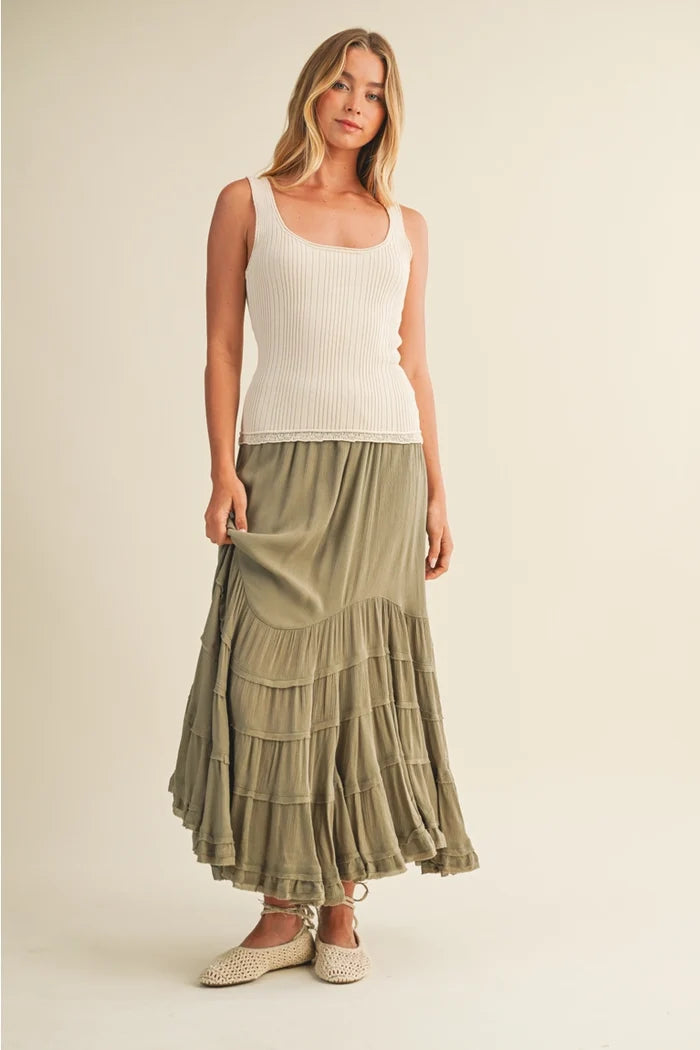 Ribbed Sleeveless Sweater Top