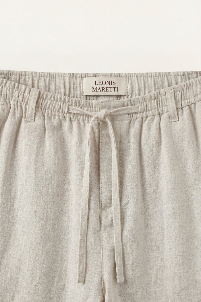 Rimini Linen Drawstring Shorts Beige
