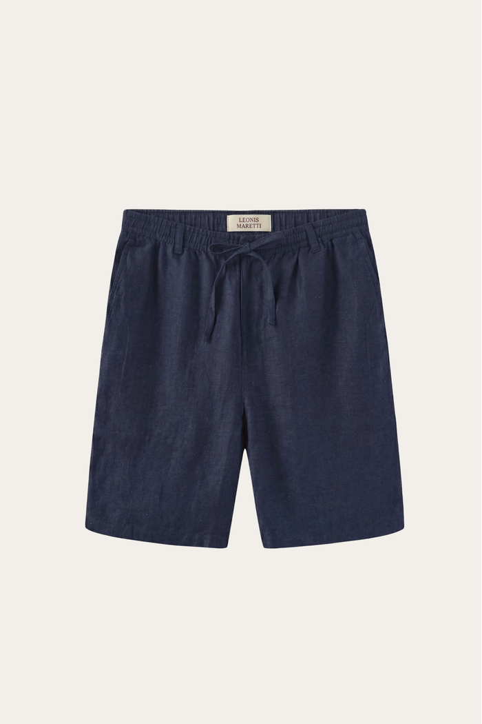 Rimini Linen Drawstring Shorts Blue