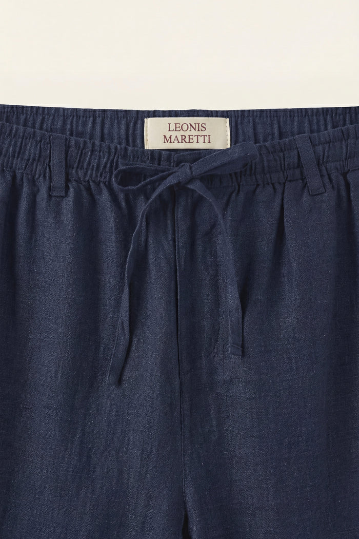 Rimini Linen Drawstring Shorts Blue