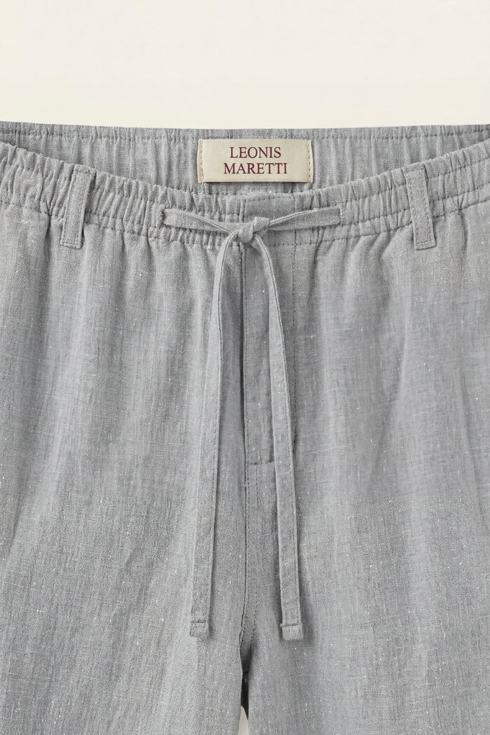 Rimini Linen Drawstring Shorts Grey