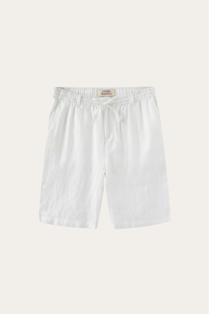 Rimini Linen Drawstring Shorts White