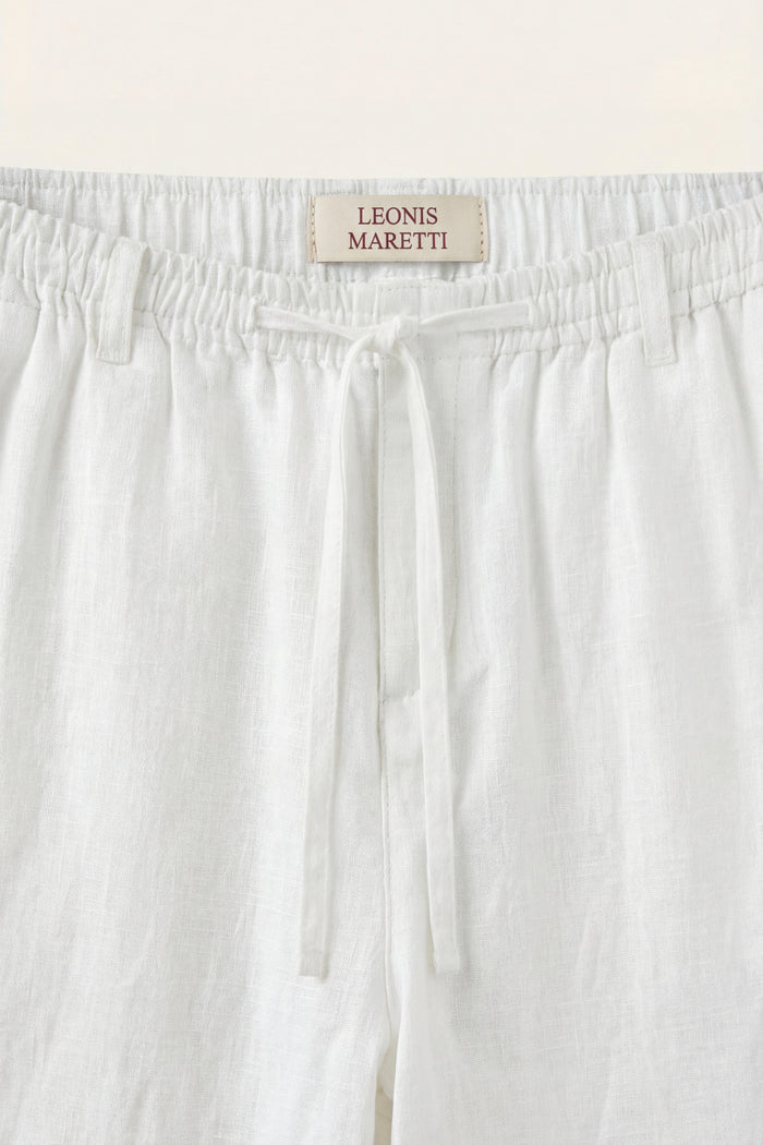 Rimini Linen Drawstring Shorts White