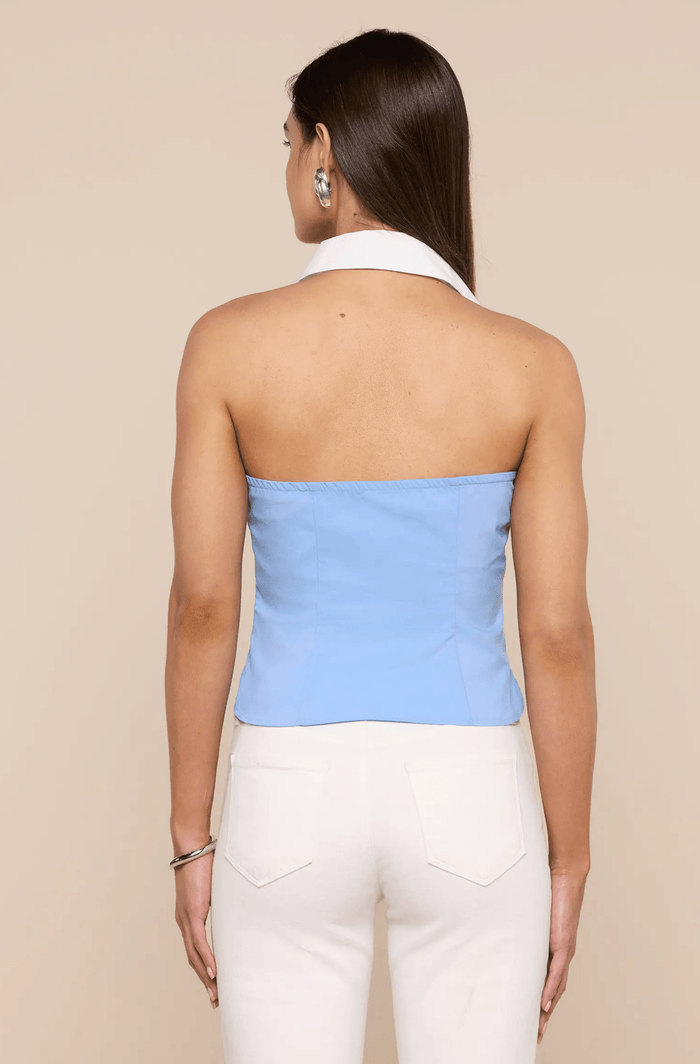 RINA COLLARED HALTER TOP - Amor Lafayette