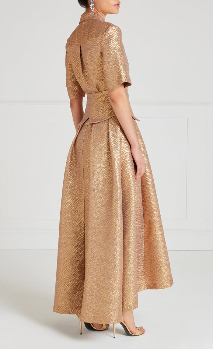 Rita Shirt Dress - Gold