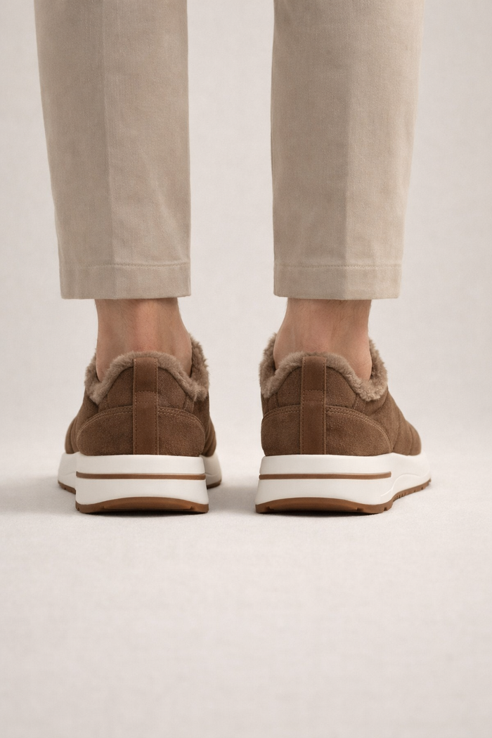 Rivaro Fur-Lined Sneaker Brown