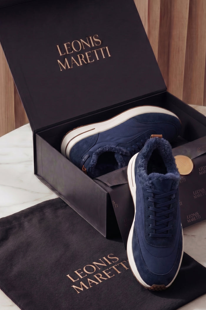 Rivaro Fur-Lined Sneaker Navy