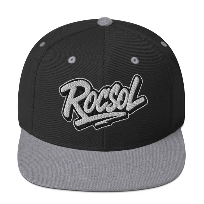 Roc Sol Snapback Hat, embroidered logo cap