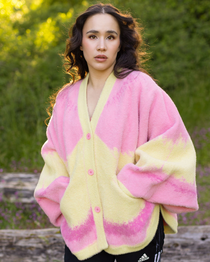 Rosy Maple Moth Cardigan