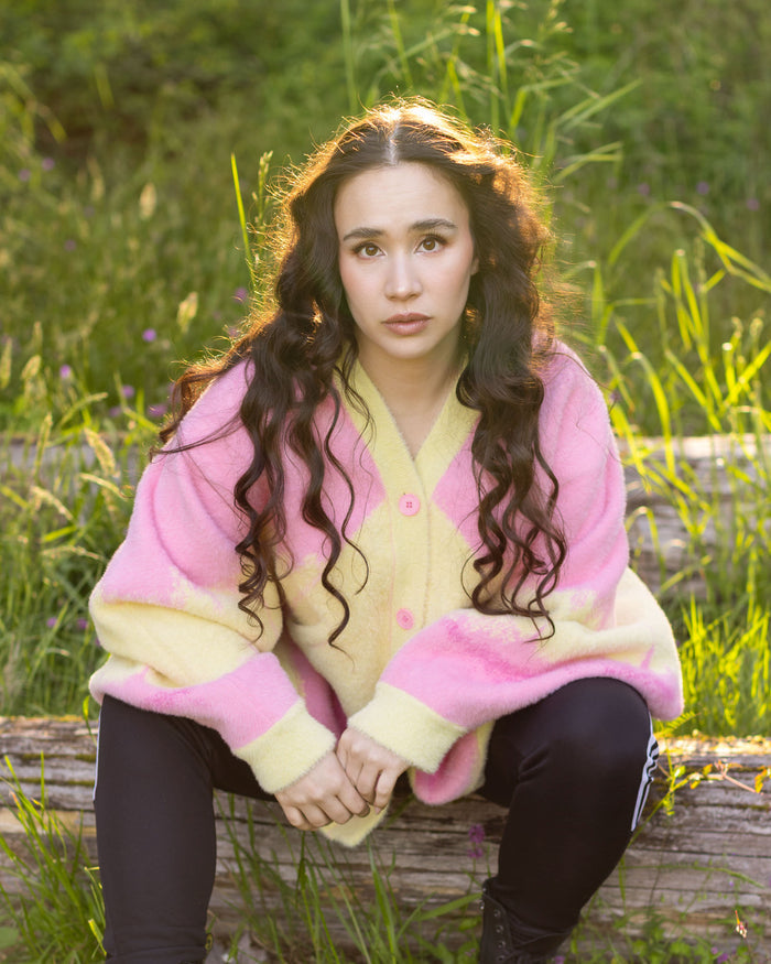 Rosy Maple Moth Cardigan