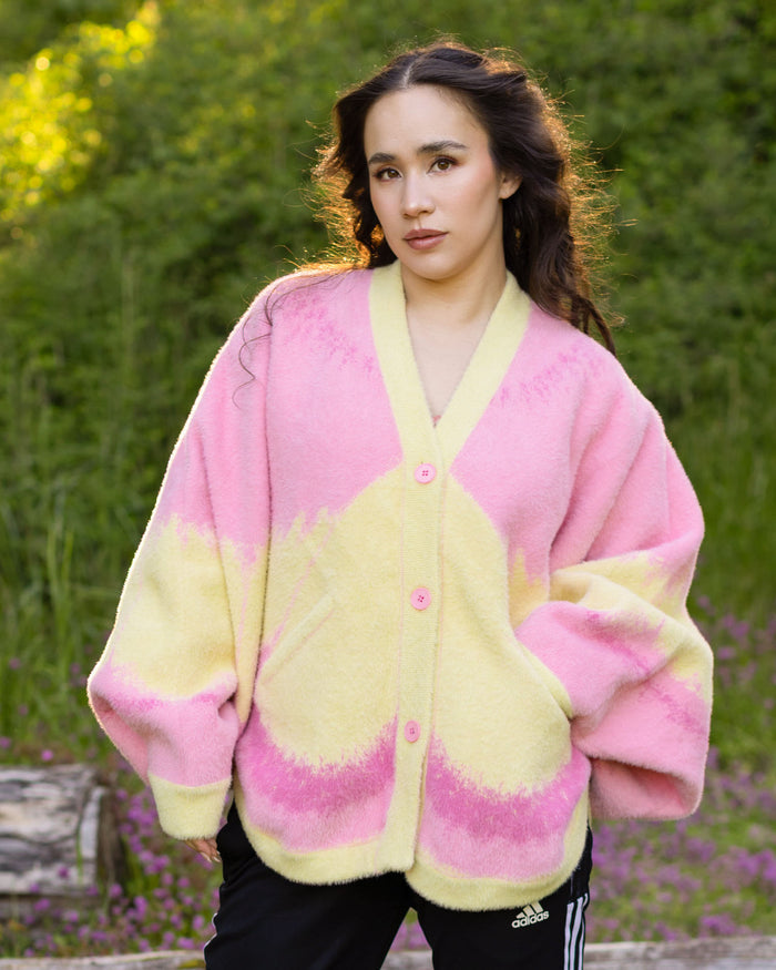 Rosy Maple Moth Cardigan