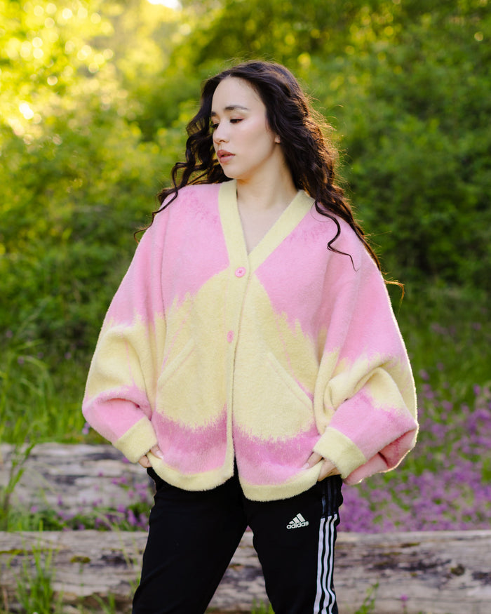 Rosy Maple Moth Cardigan