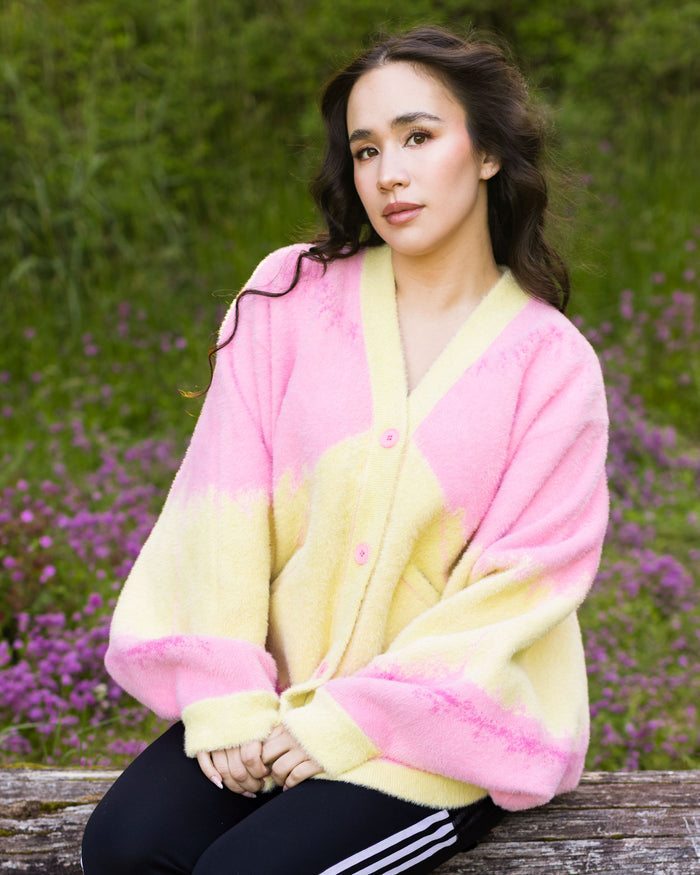 Rosy Maple Moth Cardigan