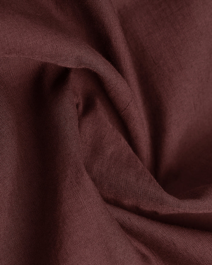 Rust Linen Solid Shirt - Salmon