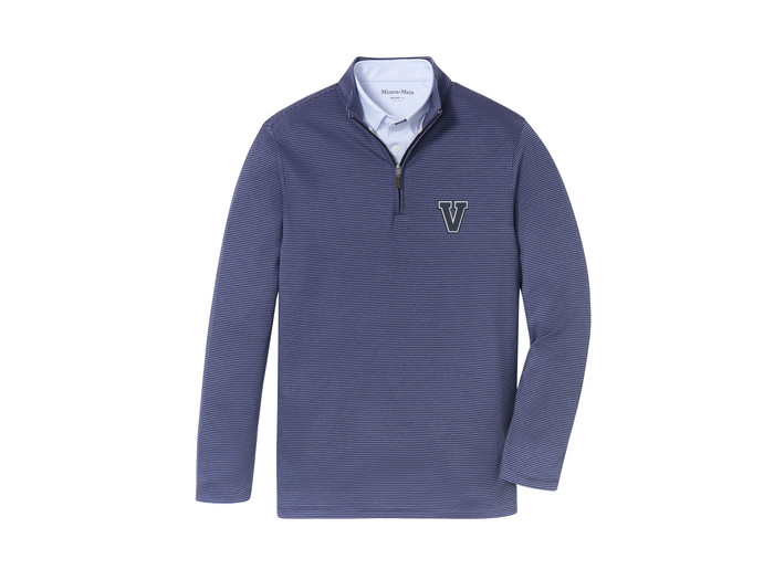 *SALE* Mizzen & Main Navy Coastal Striped 1/4 Zip