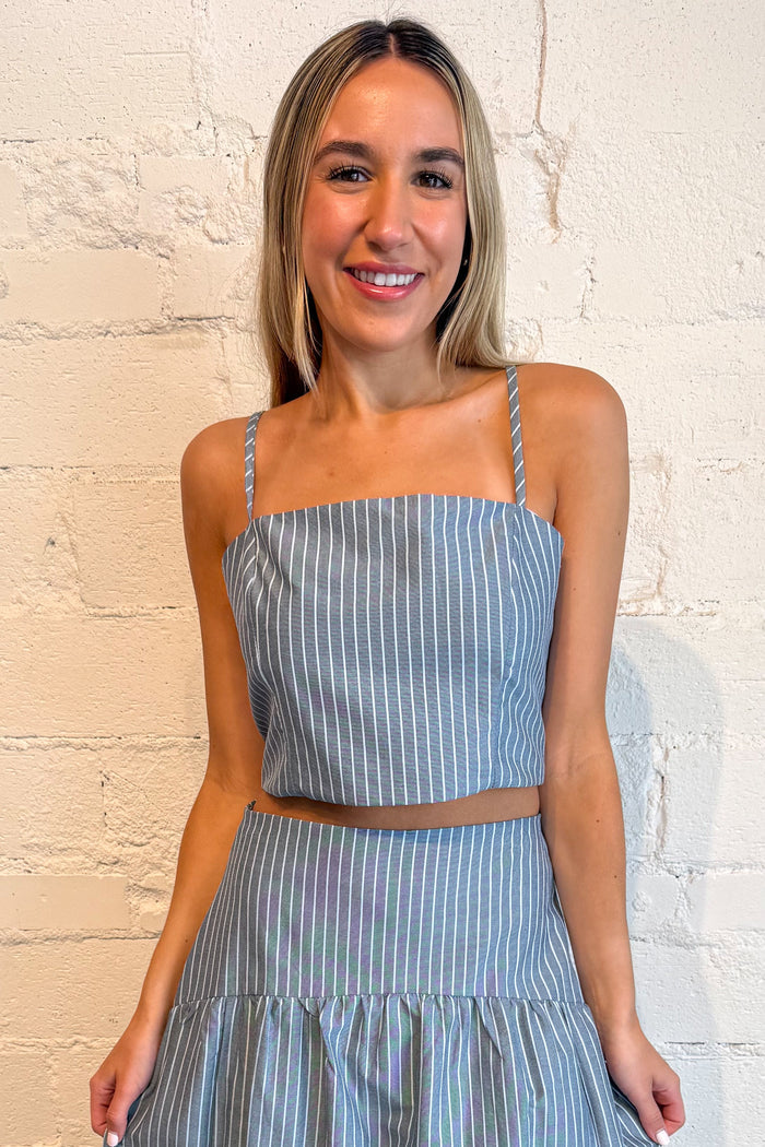 Sally Striped Top Navy, adeline boutique, dallas boutique, boutique