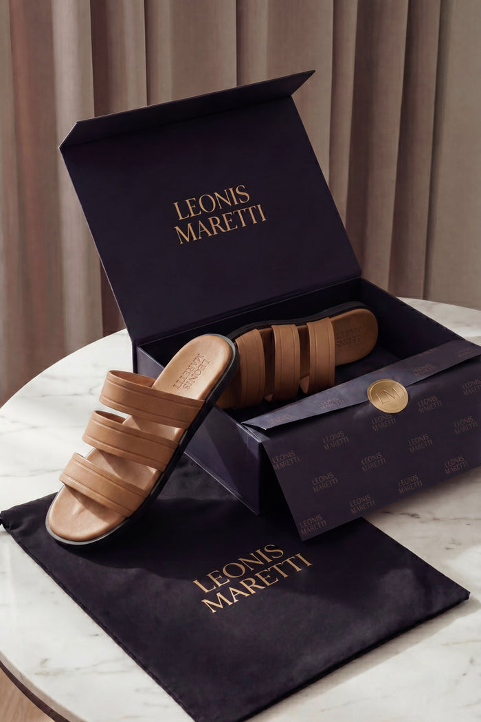 Santorini Leather Sandal Tan